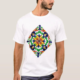 Mexikanska Talavera Terracotta Tile Design No 6 T Shirt