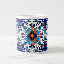 Mexikanska Talavera Terracotta Tile Design No 9 Jumbo Mugg