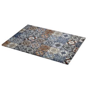 Mexikanska Talavera Tile Blue Brown Skriv ut
