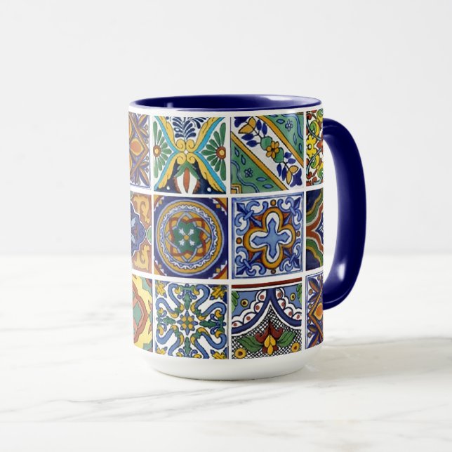 Mexikanska Talavera Tiles Mugg (Framsida höger)