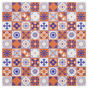 Mexikanska Talavera Tiles Tyg