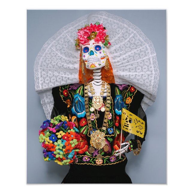Mexikanska Tehuana Catrina Fototryck (Framsidan)