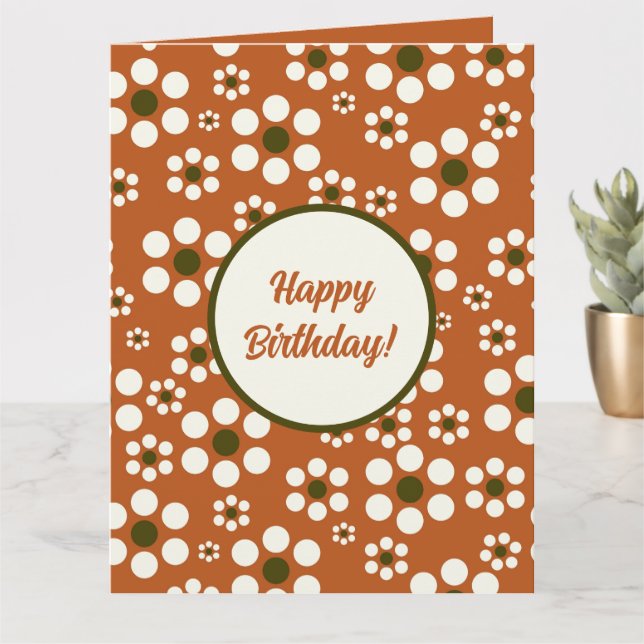 Mexikanska teracotta blommigt blommor kort (Liten växt)