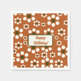 Mexikanska teracotta blommigt blommor pappersservett