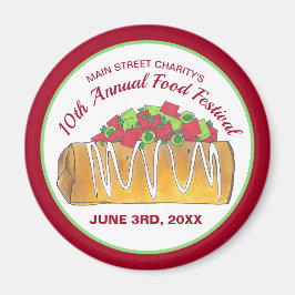 Mexikanska Tex Mex Food Festival Chimichanga Magnet