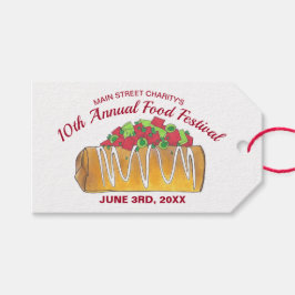 Mexikanska Tex Mex Food Festival Chimichanga Presentetikett