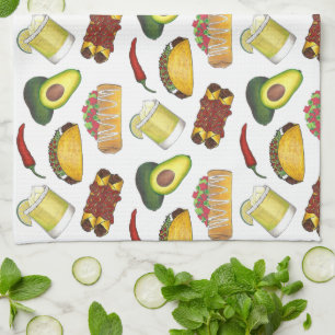 Mexikanska Tex Mex Food Taco Enchilada Chimichanga Kökshandduk