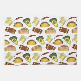 Mexikanska Tex Mex Food Taco Enchilada Chimichanga Kökshandduk