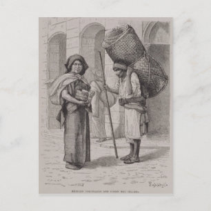 Mexikanska Tortillera och Straw Mat Seller Vykort