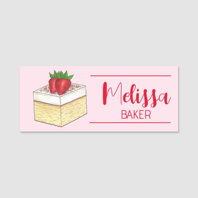 Mexikanska Tres Lords Cake Chef Dessert Bakery Foo Namnbricka (Framsida)