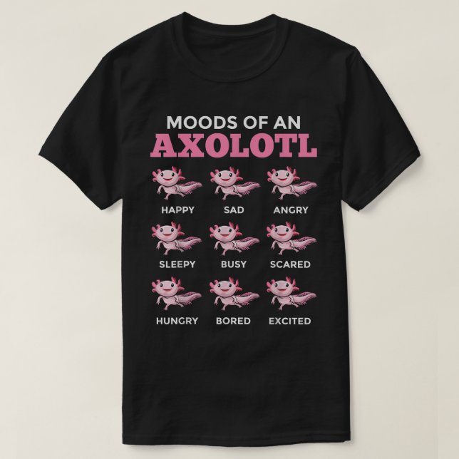 Mexikanska vandrande fisklaxolotl Salamander T Shirt (Design framsida)