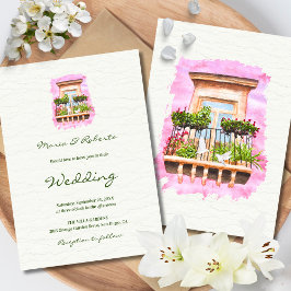 Mexikanska vattentorkare med Rosa Ram Bröllop Inbjudningar