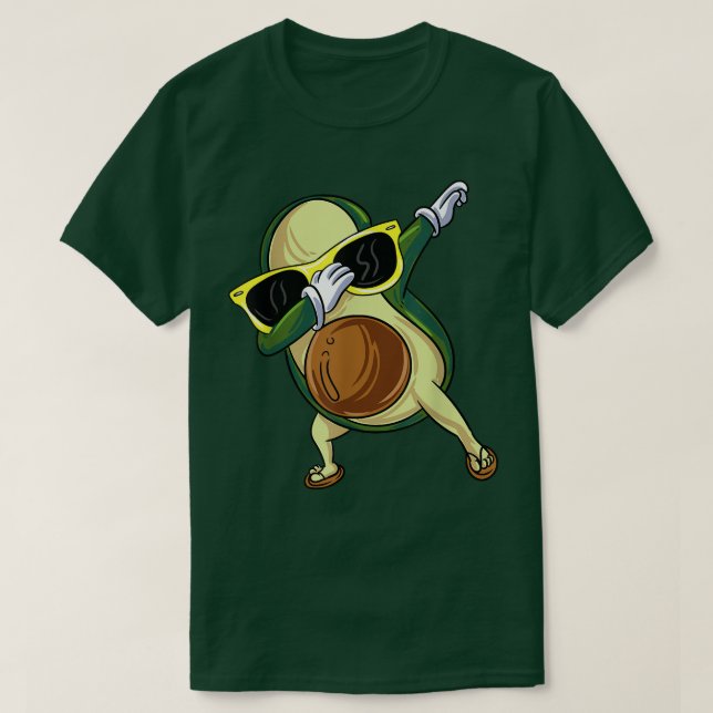Mexikanska Vegan Cinco de Mayo Dabbing Avocado T Shirt (Design framsida)
