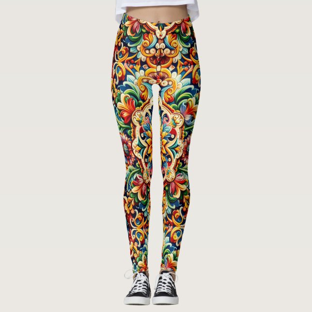 Mexikanska Villa Leggings (Framsida)