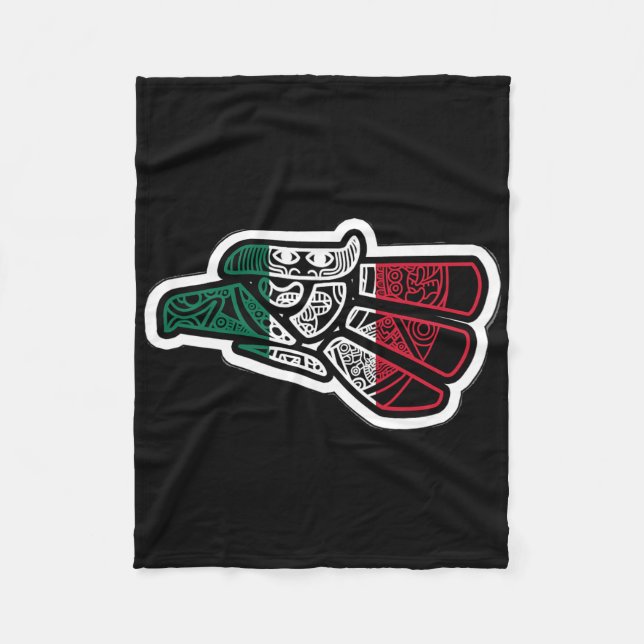 Mexikanska Vintagen Mexikanska Flagga Pride Hecho  Fleecefilt (Framsidan)