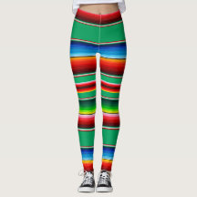 Mexikanska Zarape Serape Rand Leggings