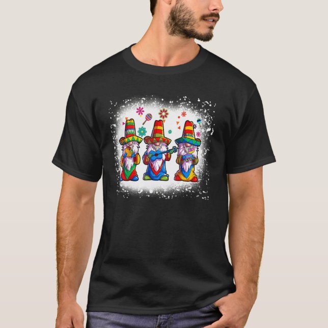 Mexikanskt 3 Gnomes Cinco De May T Shirt (Framsida)
