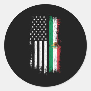 Mexikanskt amerikanskt Pride Mexiko USA Runt Klistermärke