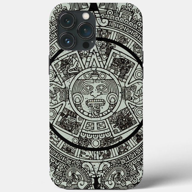 Mexikanskt aztec Sol Stone Mayan Calendar 1 (Baksida)