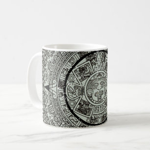 Mexikanskt aztec Sol Stone Mayan Calendar 1 Kaffemugg