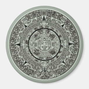 Mexikanskt aztec Sol Stone Mayan Calendar 1 Magnet