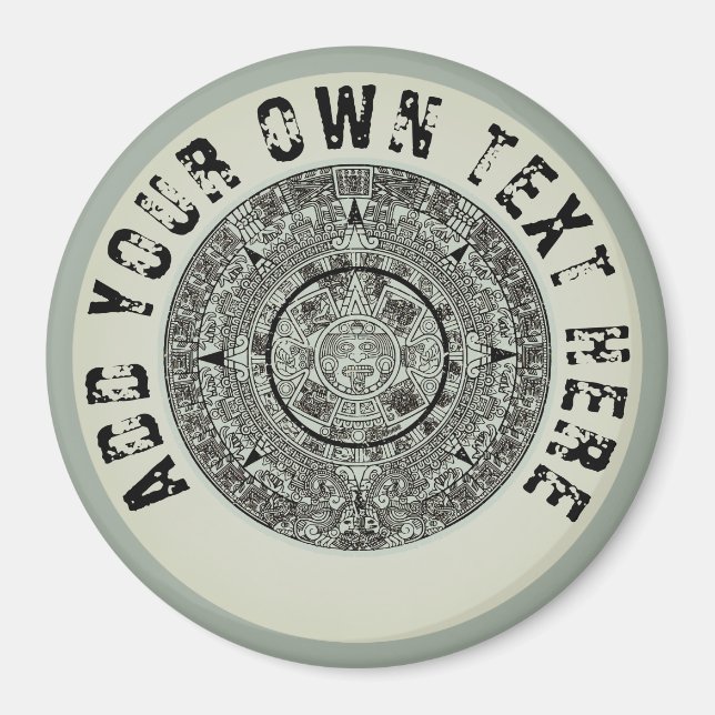 Mexikanskt aztec Sol Stone Mayan Calendar 1 Magnet (Framsidan)