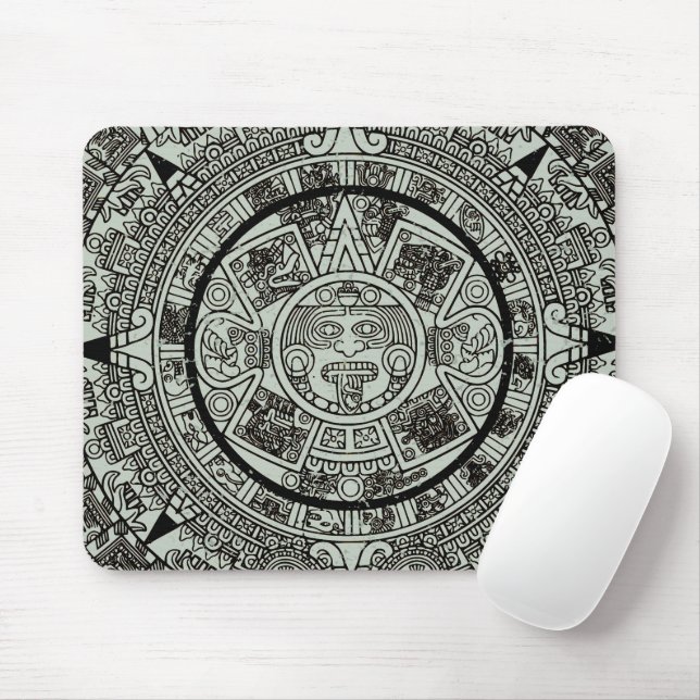 Mexikanskt aztec Sol Stone Mayan Calendar 1 Musmatta (Med mus)
