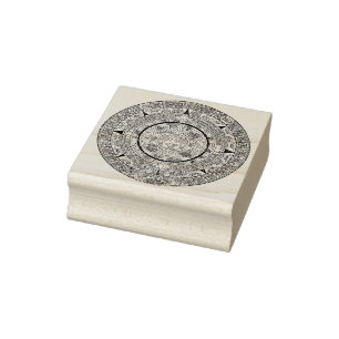 Mexikanskt aztec Sol Stone Mayan Calendar 1 Stämpel