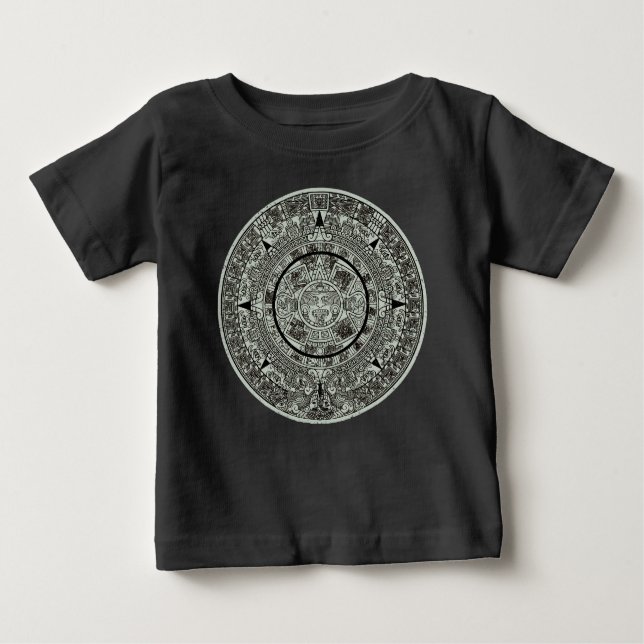 Mexikanskt aztec Sol Stone Mayan Calendar 1 T Shirt (Framsida)