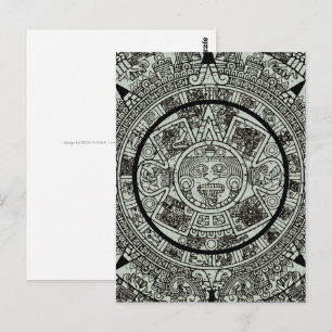 Mexikanskt aztec Sol Stone Mayan Calendar 1 Vykort