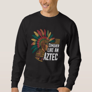 Mexikanskt aztec Warrior Aztec Culture Mayan Indig Lång Ärmad Tröja