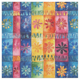Mexikanskt Blommönster-sömlös papel Picado Tyg