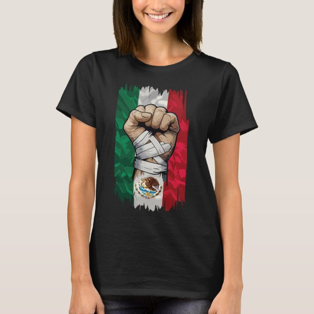Mexikanskt boxing Fist Strength Heritage T Shirt (Framsida)