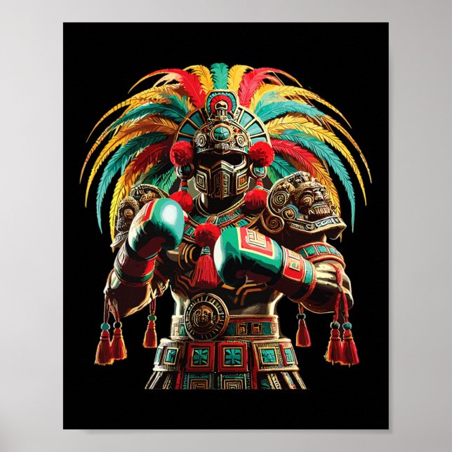 Mexikanskt Boxing Pride Inka Sports Design Poster (Framsidan)