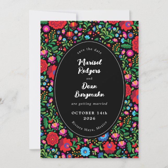 Mexikanskt broderifoto Spara datum Spara Datumet (Framsida)