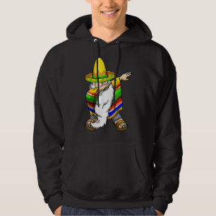 Mexikanskt Dabbing Gnome Cinco De Mayo Poncho Somb Hoodie