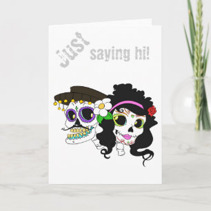Mexikanskt Festive Skull Helgkort