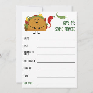 Mexikanskt fiesta taco babyduschspel inbjudningar