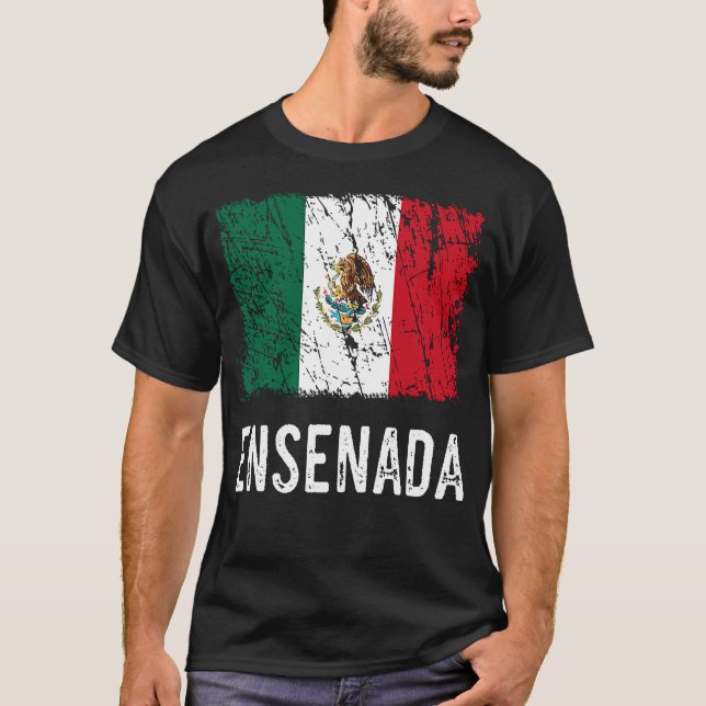 Mexikanskt Flagga Ensenada-Pride T Shirt (Framsida)