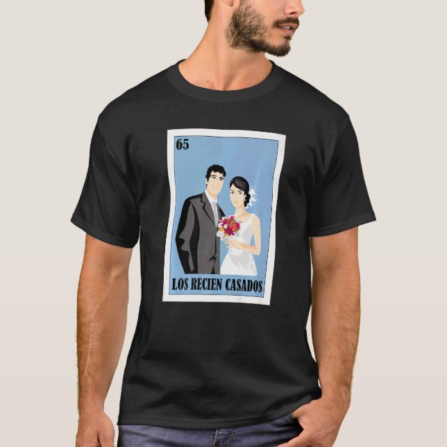 Mexikanskt för Bröllop Los Recien Casados 1 T Shirt (Framsida)