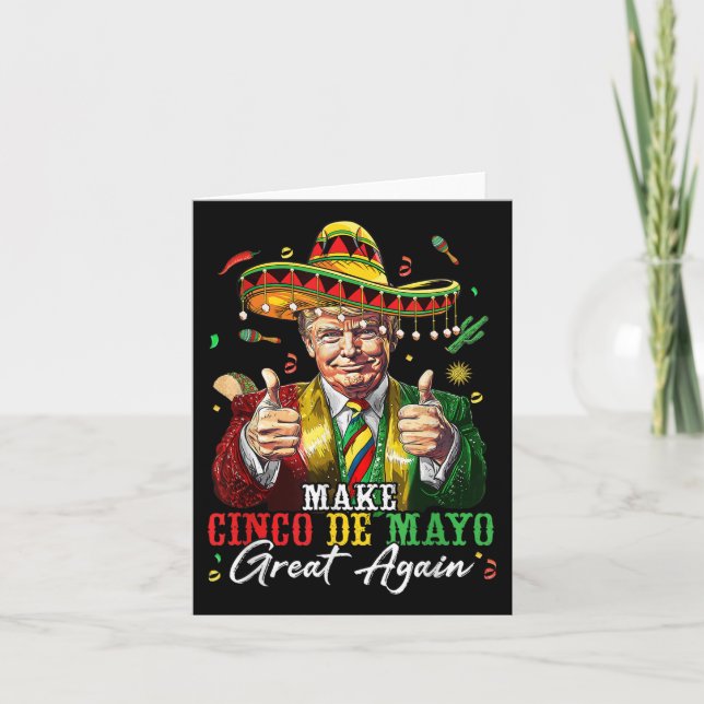 Mexikanskt göra Cinco De Mayo Underbar igen lustig Kort (Framsida)