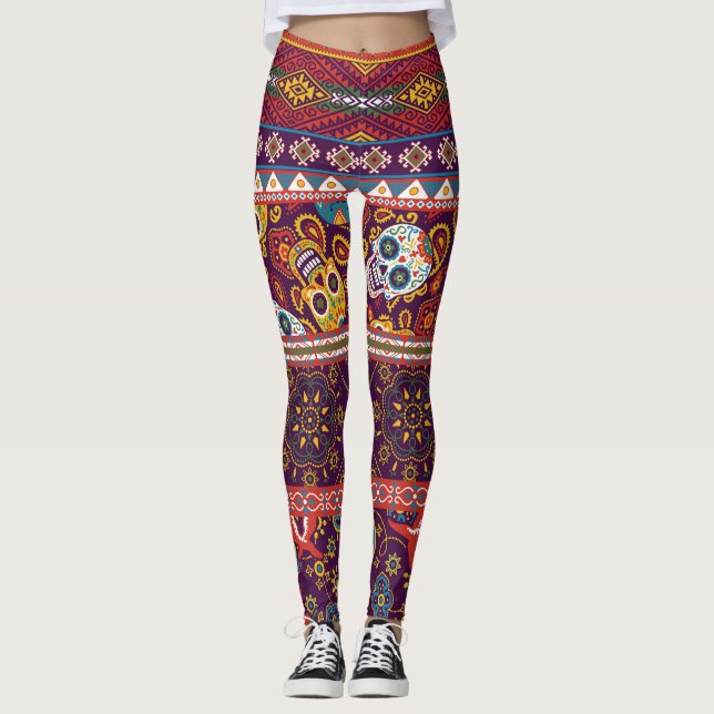Mexikanskt lappverk: traditionell utformning av vi leggings (Framsida)