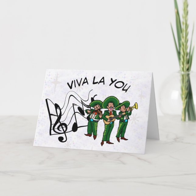 Mexikanskt Mariachia Band Romantic Greeting Card Helgkort (Framsida)