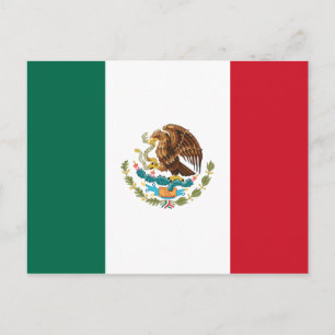 Mexikanskt (mexikanskt) vykort för Flagga