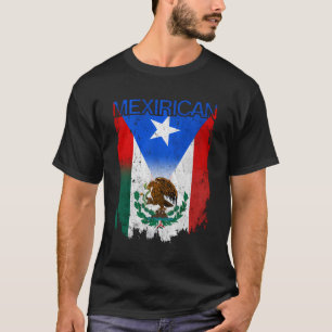Mexikanskt Mexiko Flagga Puerto Rico Flagga Boricu T Shirt