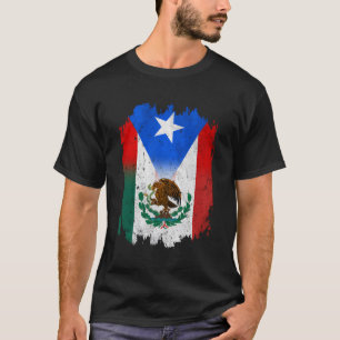 Mexikanskt Mexiko Flagga Puerto Rico Flagga Boricu T Shirt