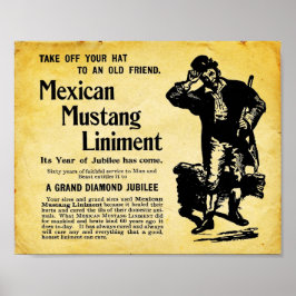 Mexikanskt Mustang Liniment-tecken Poster
