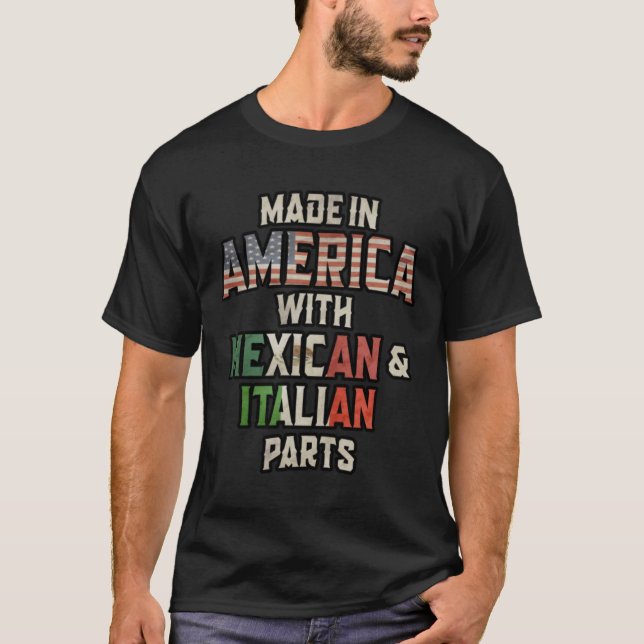 Mexikanskt och italienskt verk av det amerikanska  t shirt (Framsida)