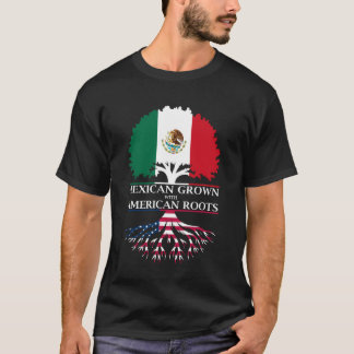 Mexikanskt odlat med amerikanska rötter t shirt
