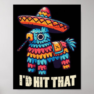 Mexikanskt Pinata-ID Slått att det är roligt Cinco Poster